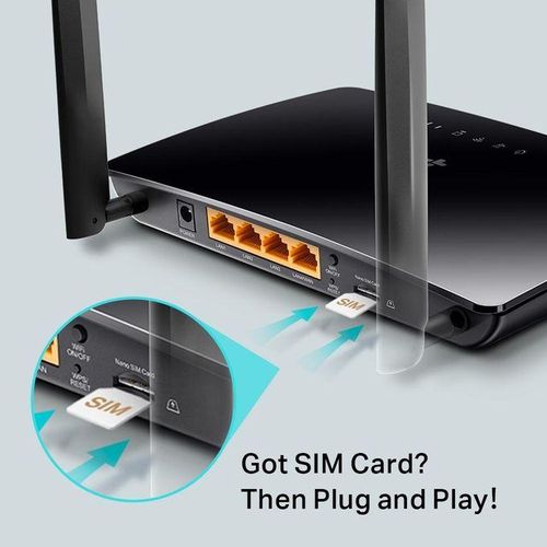TP-Link Router: TP Link TL-MR6400 300 Mbps Wireless 4G LTE Router NANO SIM CARD image 1